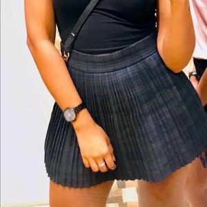 Zara checker pleated skort